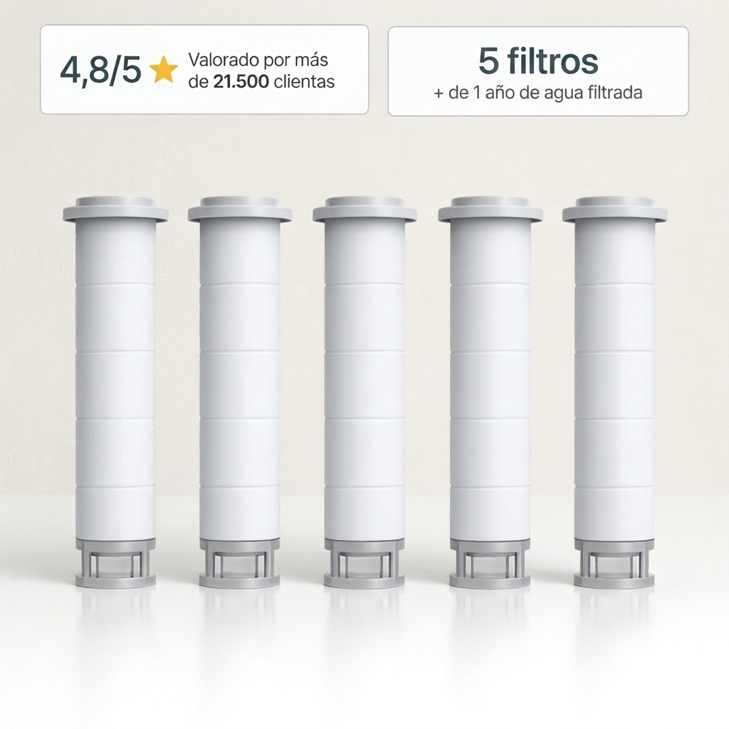 Pack 5 filtros - Mas de un año de agua limpia