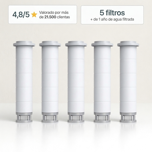 Pack 5 filtros - Mas de un año de agua limpia